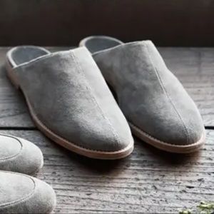 James Perse Helena Suede Slide Mule